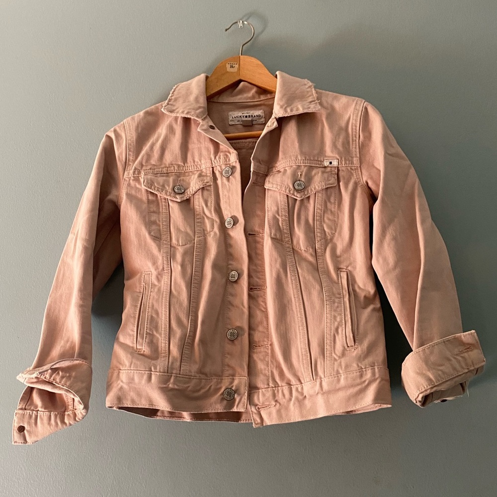 Lucky Brand pale pink jean jacket